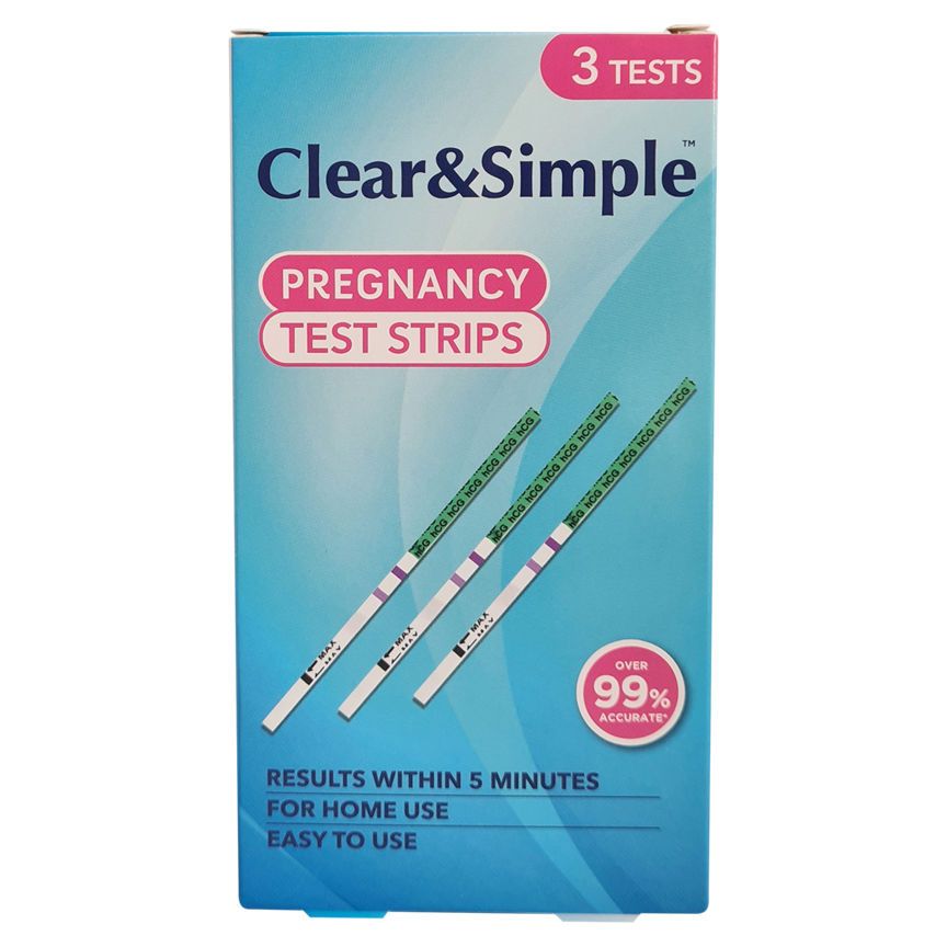 Clear &amp;amp; Simple 3 Pregnancy Test Strips