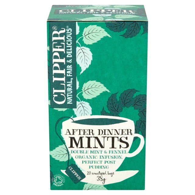 Clipper After Dinner Mints Organic Double Mint &amp;amp; Fennel Infusion Tea Bags   20 per pack