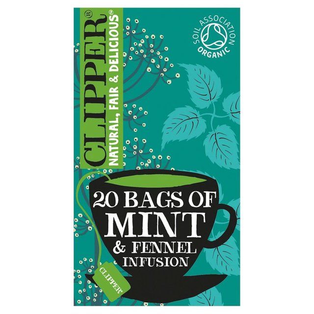 Clipper After Dinner Mints Organic Double Mint &amp;amp; Fennel Infusion Tea Bags   20 per pack