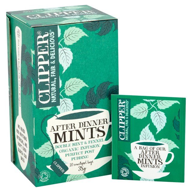 Clipper After Dinner Mints Organic Double Mint &amp;amp; Fennel Infusion Tea Bags   20 per pack