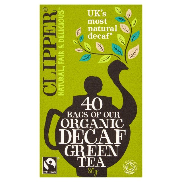 Clipper Organic &amp;amp; Fairtrade Decaffeinated Green Tea   40 per pack