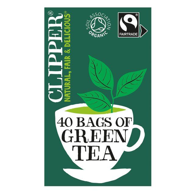 Clipper Organic &amp;amp; Fairtrade Green Tea   40 per pack