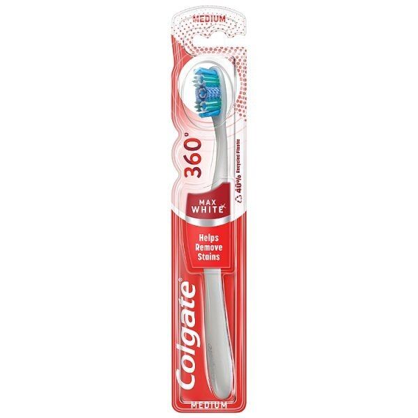 Colgate 360&amp;deg; Max White One Medium Toothbrush