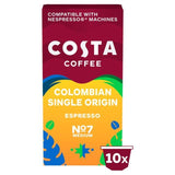 Costa Coffee Nespresso Compatible Columbian Roast Espresso   10 per pack