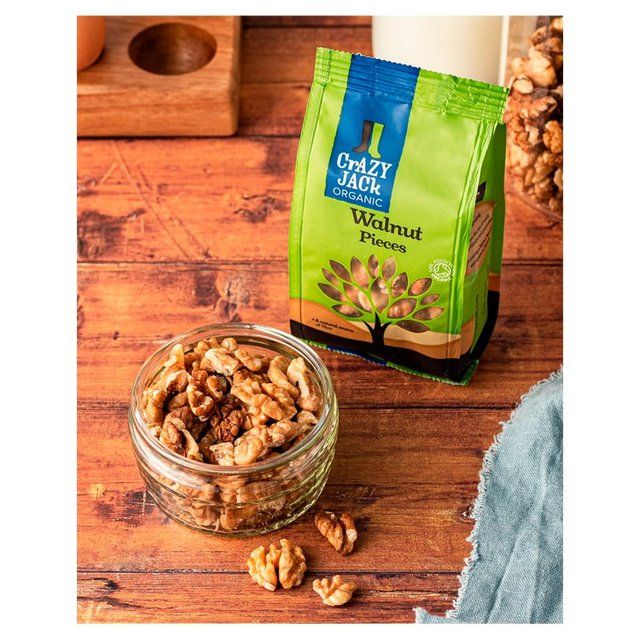Crazy Jack Organic Walnut Pieces   100g