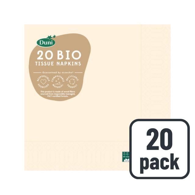 Cream Compostable Paper Napkins   20 per pack