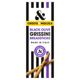 Crosta &amp;amp; Mollica Black Olive Grissini Breadsticks 140g