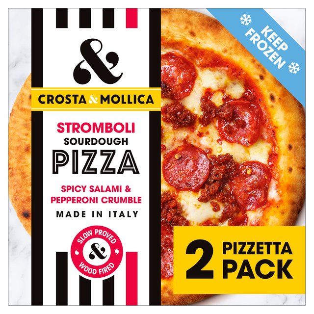 Crosta &amp;amp; Mollica Stromboli Pizzetta 2 Mini Pizzas Pepperoni &amp;amp; Spicy Salami   2 x 217g
