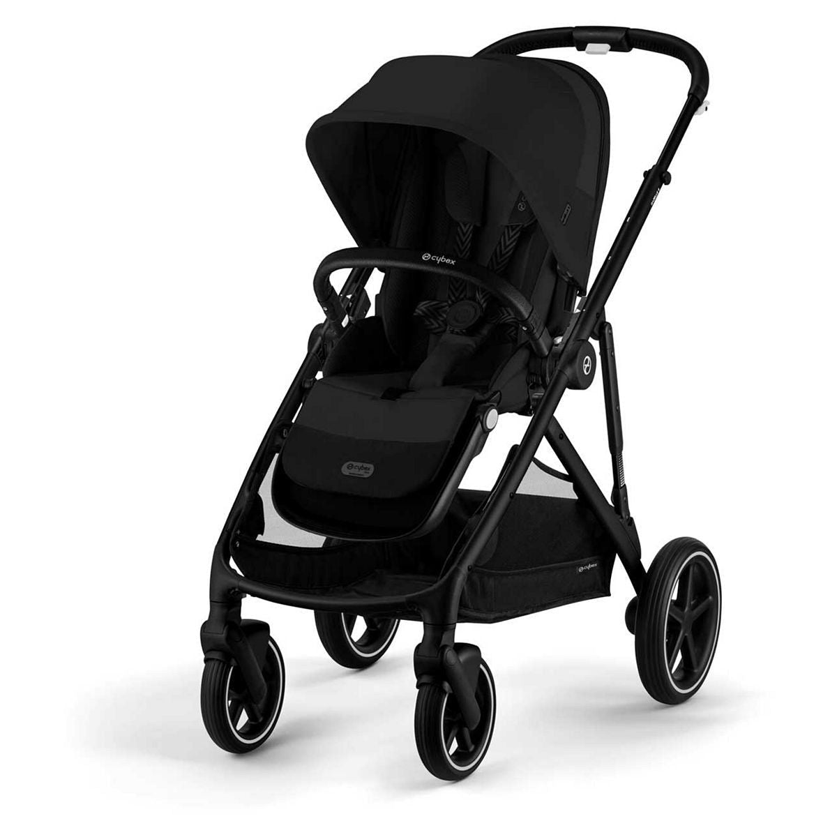 Cybex Gazelle S Single to Double Pushchair 2023 Black Frame &amp;ndash; Moon Black