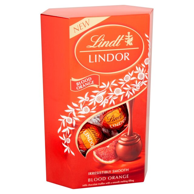 Lindt LINDOR Blood Orange Truffles Box   200g - McGrocer