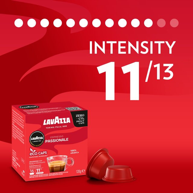Lavazza A Modo Mio Compostable Passionale Coffee Capsules   16 per pack - McGrocer