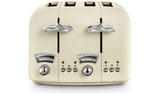 De'Longhi CTO4.BG Argento Flora 4 Slice Toaster - Beige