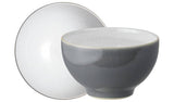 Denby Elements Set of 4 Stoneware Nibble Bowls - Fossil Grey