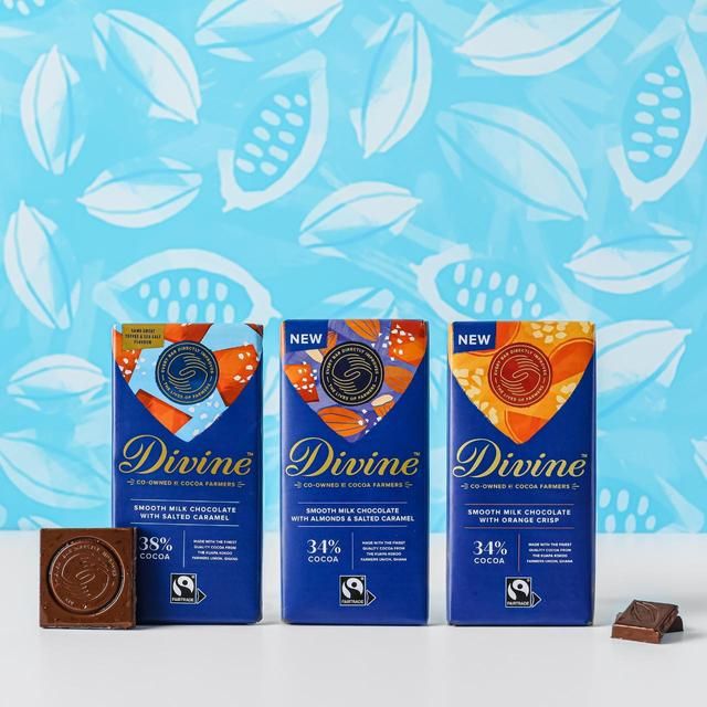 Divine 38% Milk Chocolate with Toffee &amp;amp; Sea Salt   90g