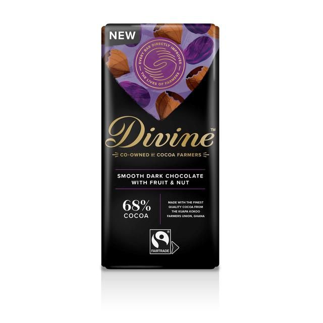 Divine 68% Dark Chocolate with Fruit &amp;amp; Nut   90g