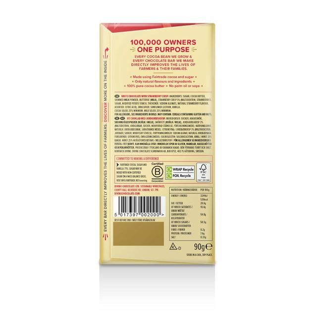 Divine White Chocolate with Strawberries   90g