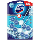 Domestos Power 5 Toilet Rim Block Ocean    2 per pack
