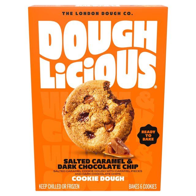 Doughlicious Salted Caramel &amp;amp; Dark Chocolate Ready to Bake Cookie Dough   204g