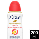 Dove Advanced Care Go Fresh Anti-Perspirant Deodorant Peach &amp;amp; White Blossom 200 ml