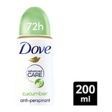 Dove Advanced Care Go Fresh Cucumber &amp;amp; Green Tea 72hr protection Anti-Perspirant Spray with Triple Moisturising technology 200ml