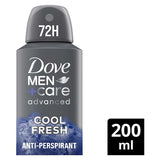 Dove Men+Care Advanced Cool Fresh 72hr Anti-Perspirant Deodorant with 1/4 moisturising cream for sweat &amp;amp; odour protection 200ml