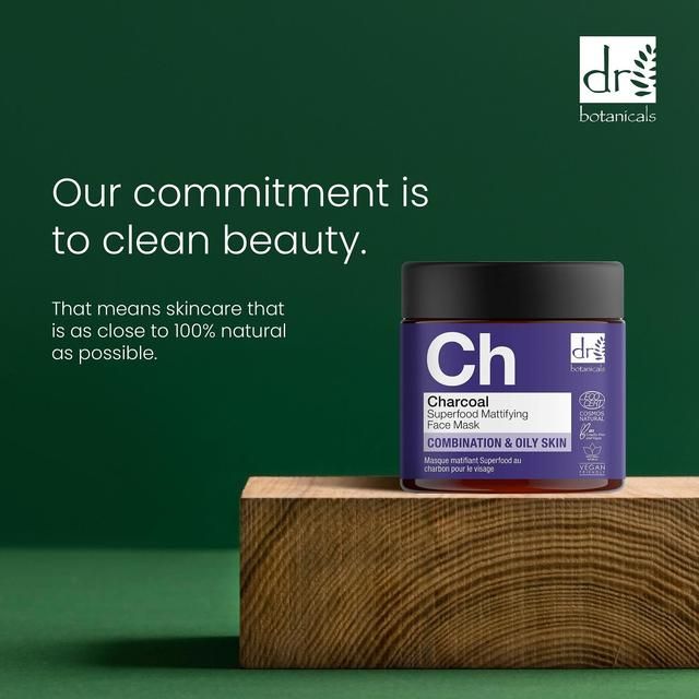 Dr Botanicals Apothecary Charcoal Superfood Mattifying Face Mask   60ml