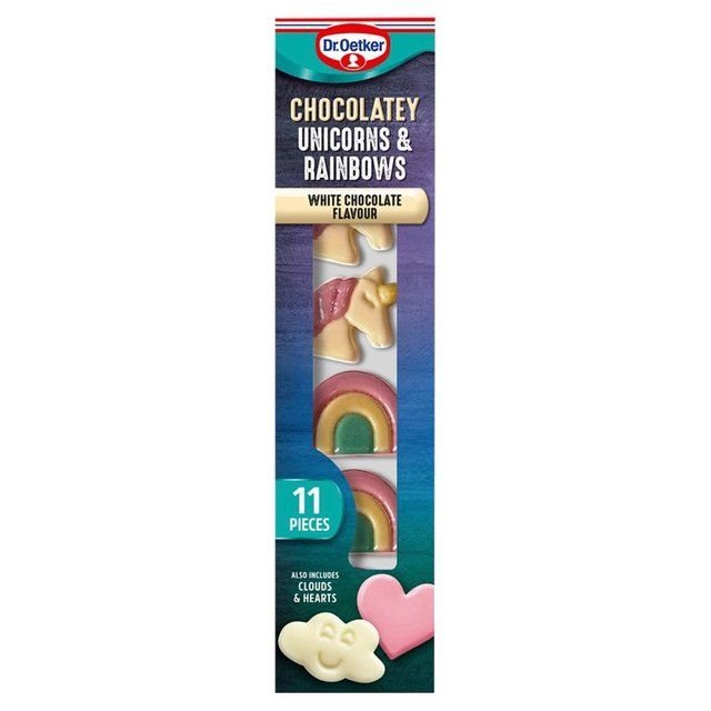Dr. Oetker 11 Chocolatey Unicorns &amp;amp; Rainbows White Chocolate Flavour   18g