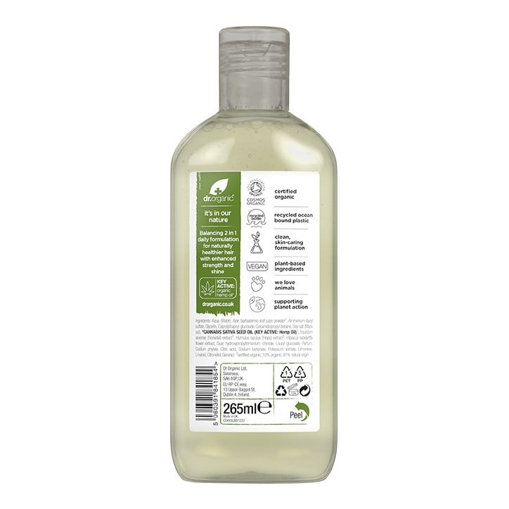 Dr Organic Hemp 2 in 1 Shampoo 265ml Hemp Oil