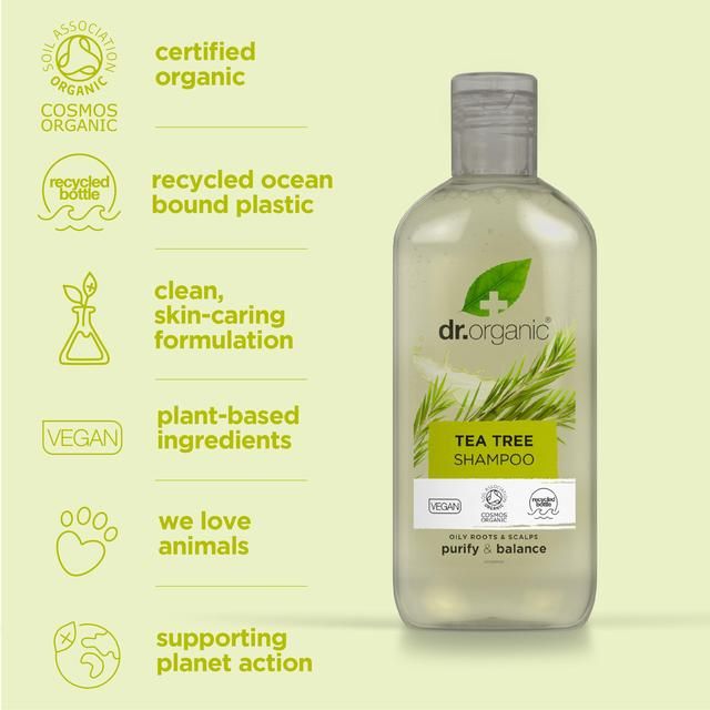 Dr Organic Tea Tree Shampoo   265ml