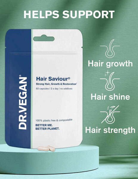 DR.VEGAN Hair Saviour&amp;reg; | 30 Day Supply | 2 Capsules Per Day