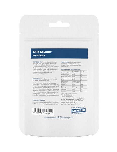 DR.VEGAN Skin Saviour&amp;reg; | 30 Day Supply | 2 Capsules Per Day
