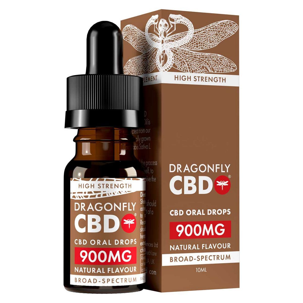 Dragonfly Broad-Spectrum CBD Cannabidiol Oil 900mg 10% - 10ml