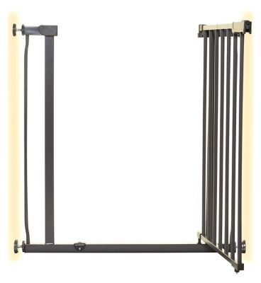 DreamBaby Ava Metal Safety Gate - Charcoal (Fits Gaps 75-81cm) Pressure Mounted
