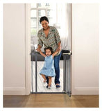 DreamBaby Ava Metal Safety Gate - Charcoal (Fits Gaps 75-81cm) Pressure Mounted
