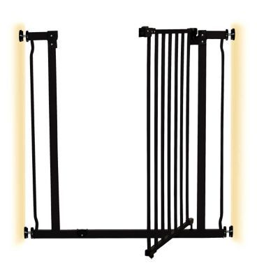 DreamBaby Liberty Xtra Tall Metal Safety Gate (Fits Gap 75-81cm) - Black - Pressure Mounted