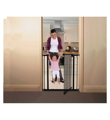 DreamBaby Liberty Xtra Tall Metal Safety Gate (Fits Gap 75-81cm) - Black - Pressure Mounted