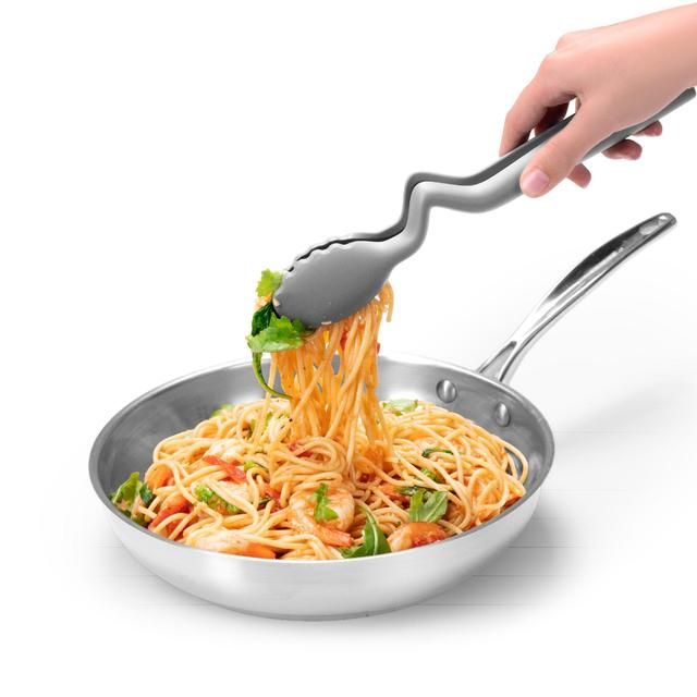 Dreamfarm Clongs Grey Click-lock Serving Tongs