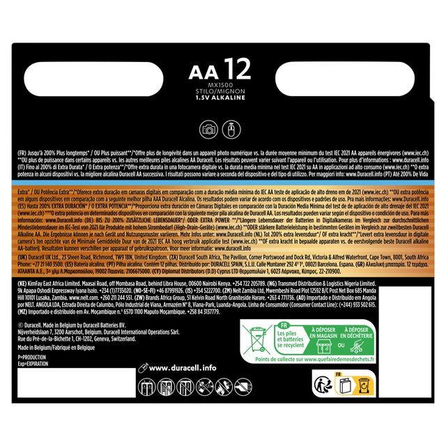 Duracell Optimum AA Batteries   12 per pack