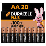 Duracell Plus 100% AA Alkaline Batteries   20 per pack