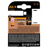 Duracell Plus 100% AA Alkaline Batteries   4 per pack