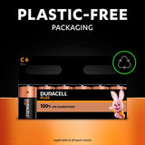 Duracell Plus 100% C Alkaline Batteries   4 per pack