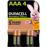 Duracell Recharge Plus AAA Rechargeable Batteries   4 per pack