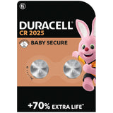 Duracell Specialty 2025 Lithium Coin Battery 3V (DL2025 / CR2025), pack of 2