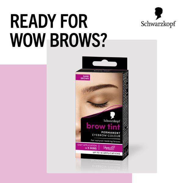 Schwarzkopf Brow Tint Dark Brown Permanent Eyebrow Tint - McGrocer