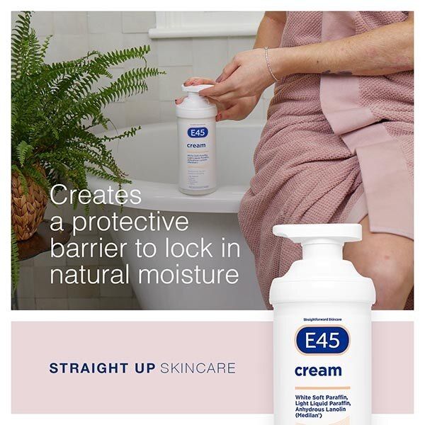E45 Moisturising Cream for Dry Skin with Pump 500g