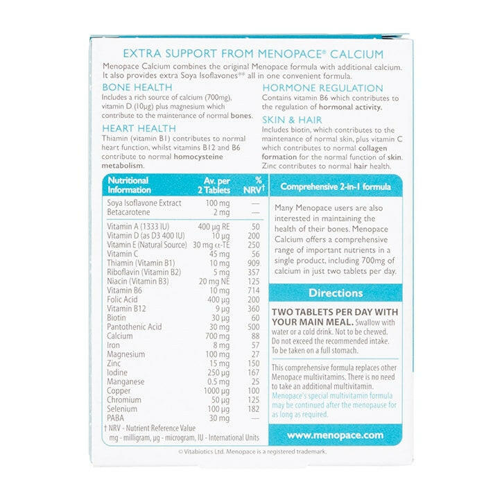 Vitabiotics Menopace Calcium 30 Tablets GOODS Holland&Barrett   
