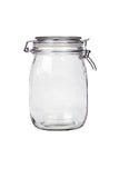 George Home Clear Glass Clip Lid Canister - McGrocer