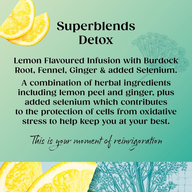 Twinings Superblends Detox with Lemon Ginger & Fennel   20 per pack - McGrocer