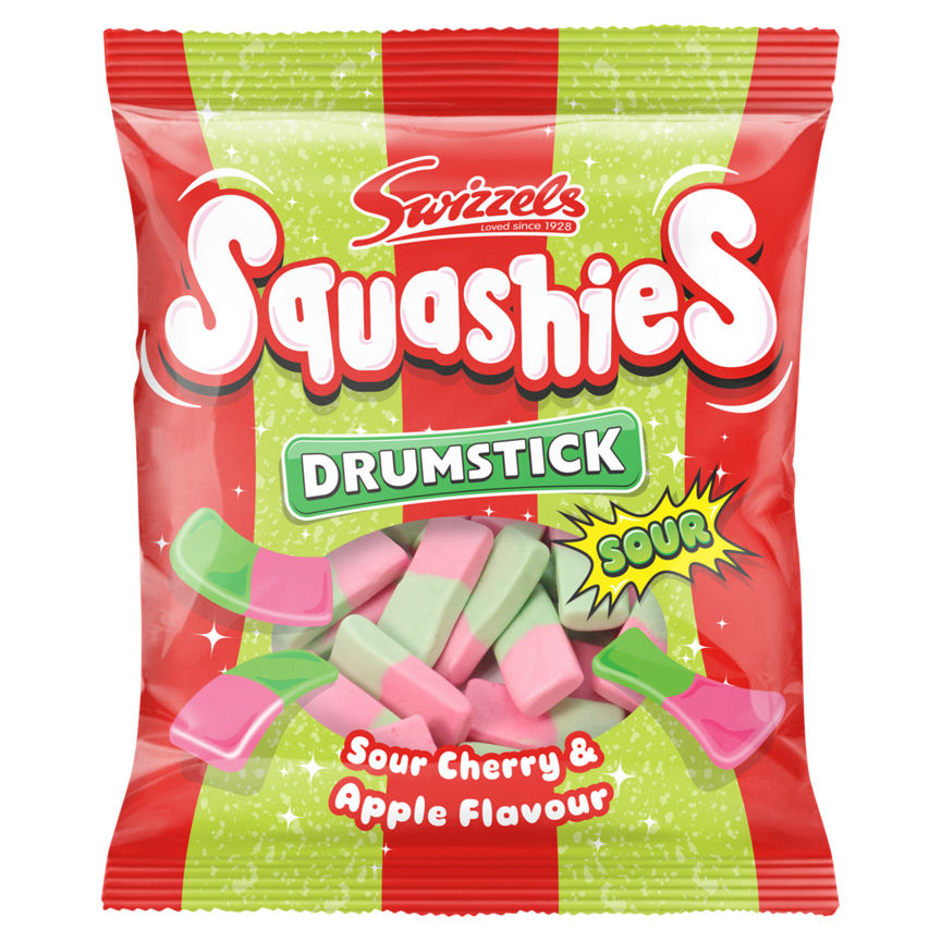 Swizzels Squashies Drumstick Sour Cherry & Apple Flavour 140g - McGrocer