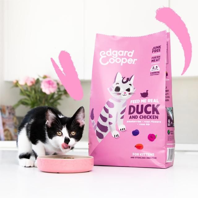 Edgard &amp;amp; Cooper Cat Dry Food Kitten Duck Chicken   2kg